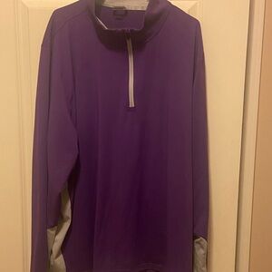 Puma Men's Zip-Up Long Sleeve in Purple and Gray